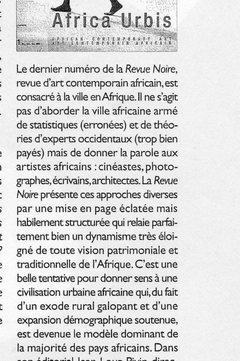 Architecture d’Aujourd’hui – 1999