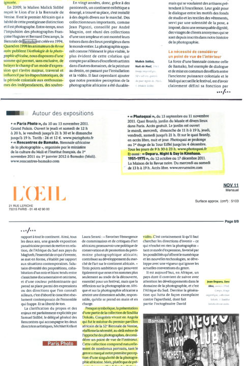 L’Œil – nov 2011