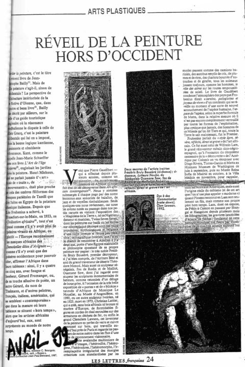 Les Lettres françaises – Apr 1992